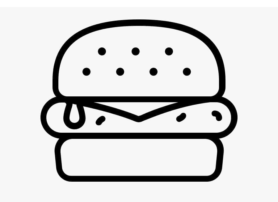 Veldig enkel hamburger fargelegging