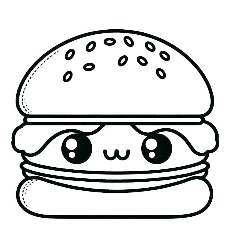 Veldig søt hamburger fargelegging
