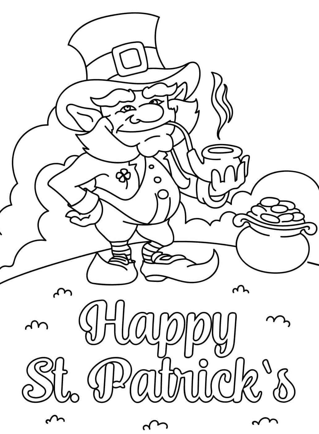 Leprechaun og St. Patricks dag fargelegging