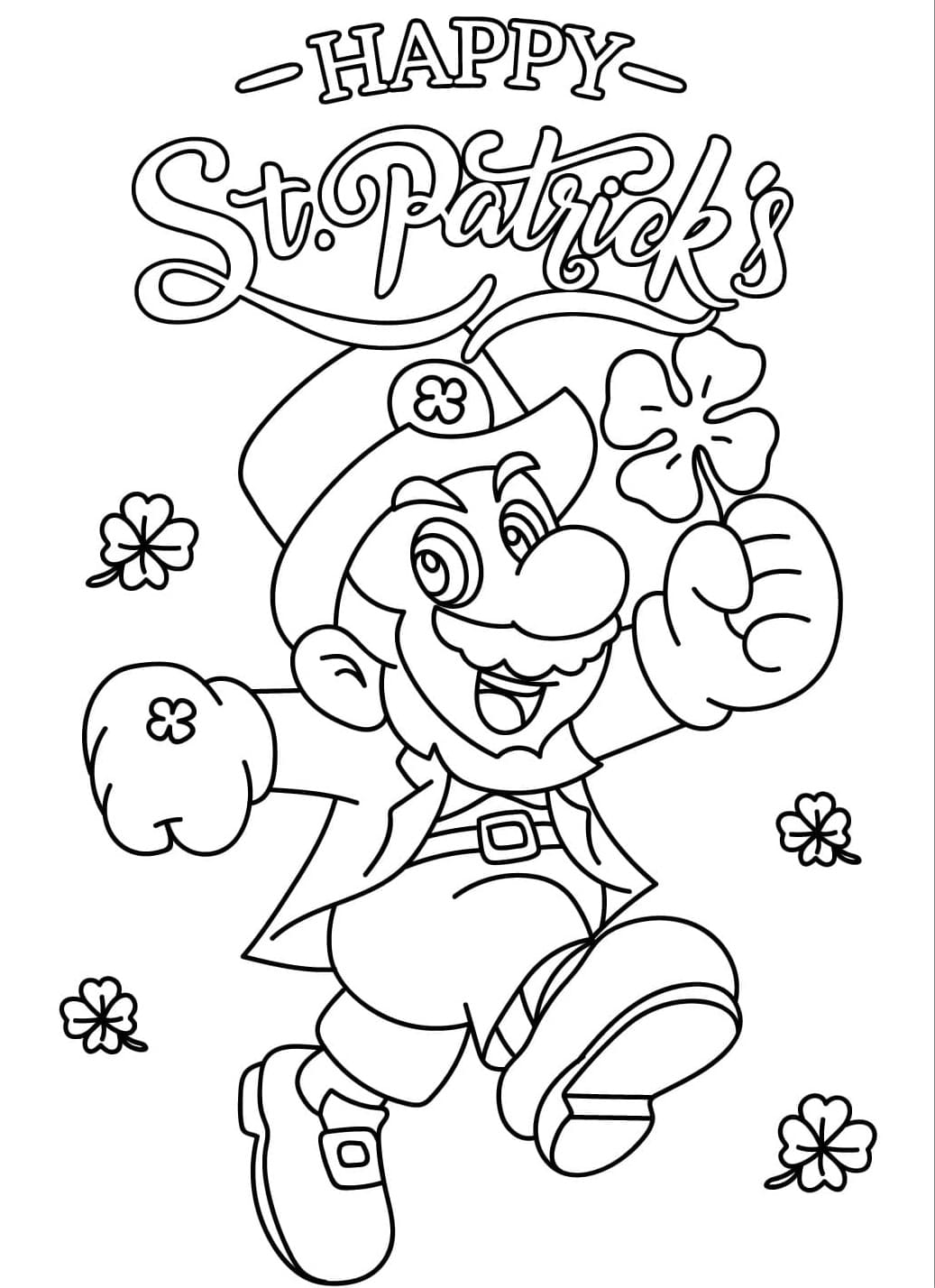 Mario St. Patricks dag fargelegging