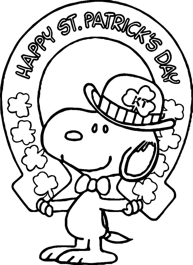 Snoopy St. Patricks dag fargelegging