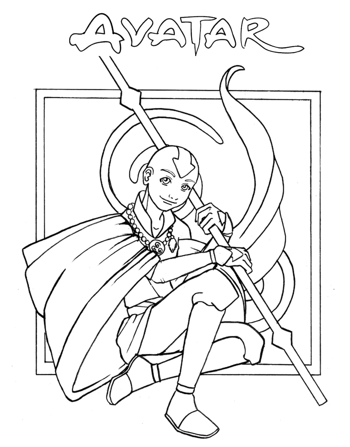 Aang Avatar fargelegging