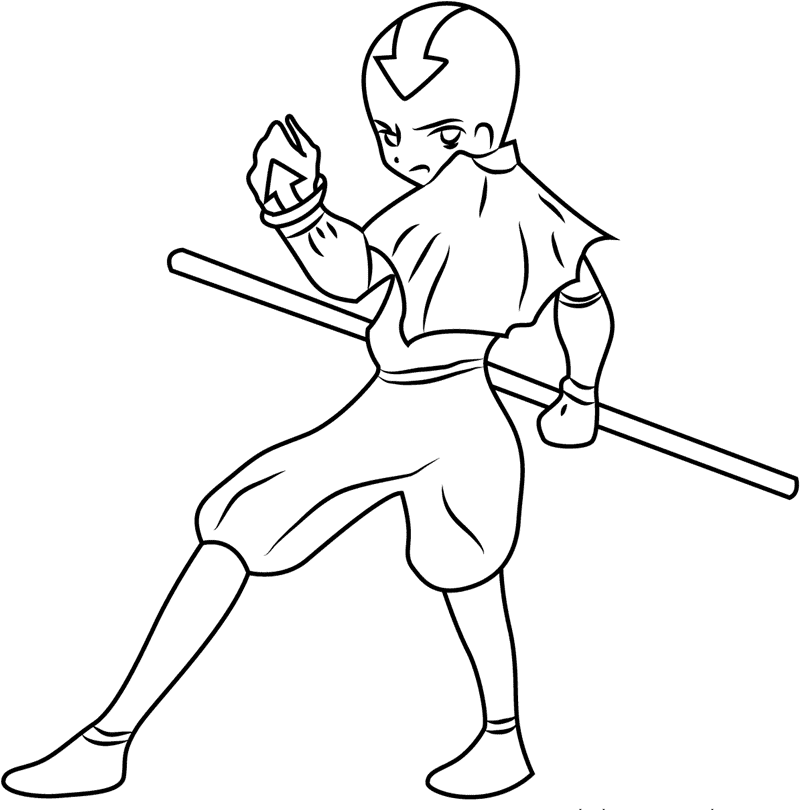 Aang ser tilbake fargelegging