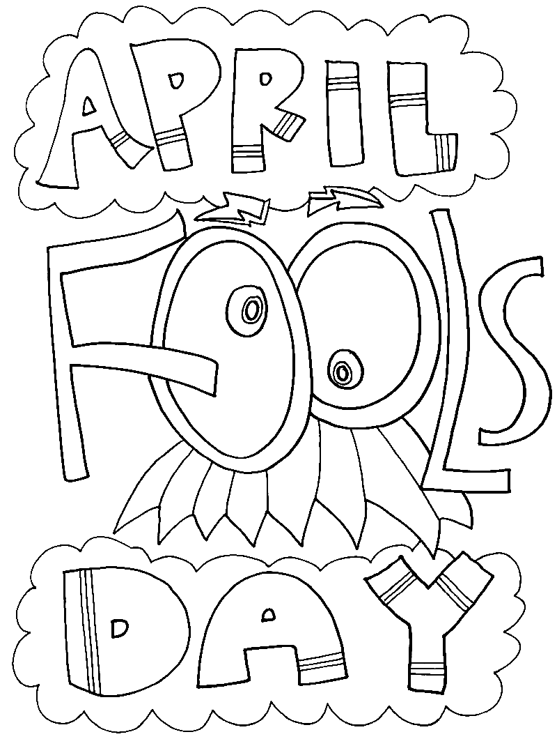 Aprilsnarr-doodle fargelegging