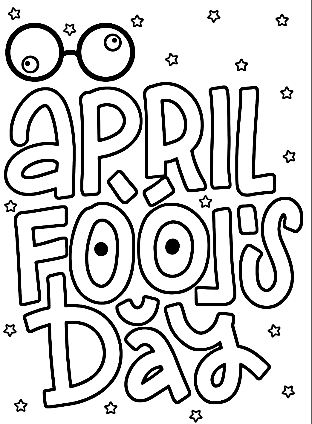 Aprilsnarr gratis fargelegging