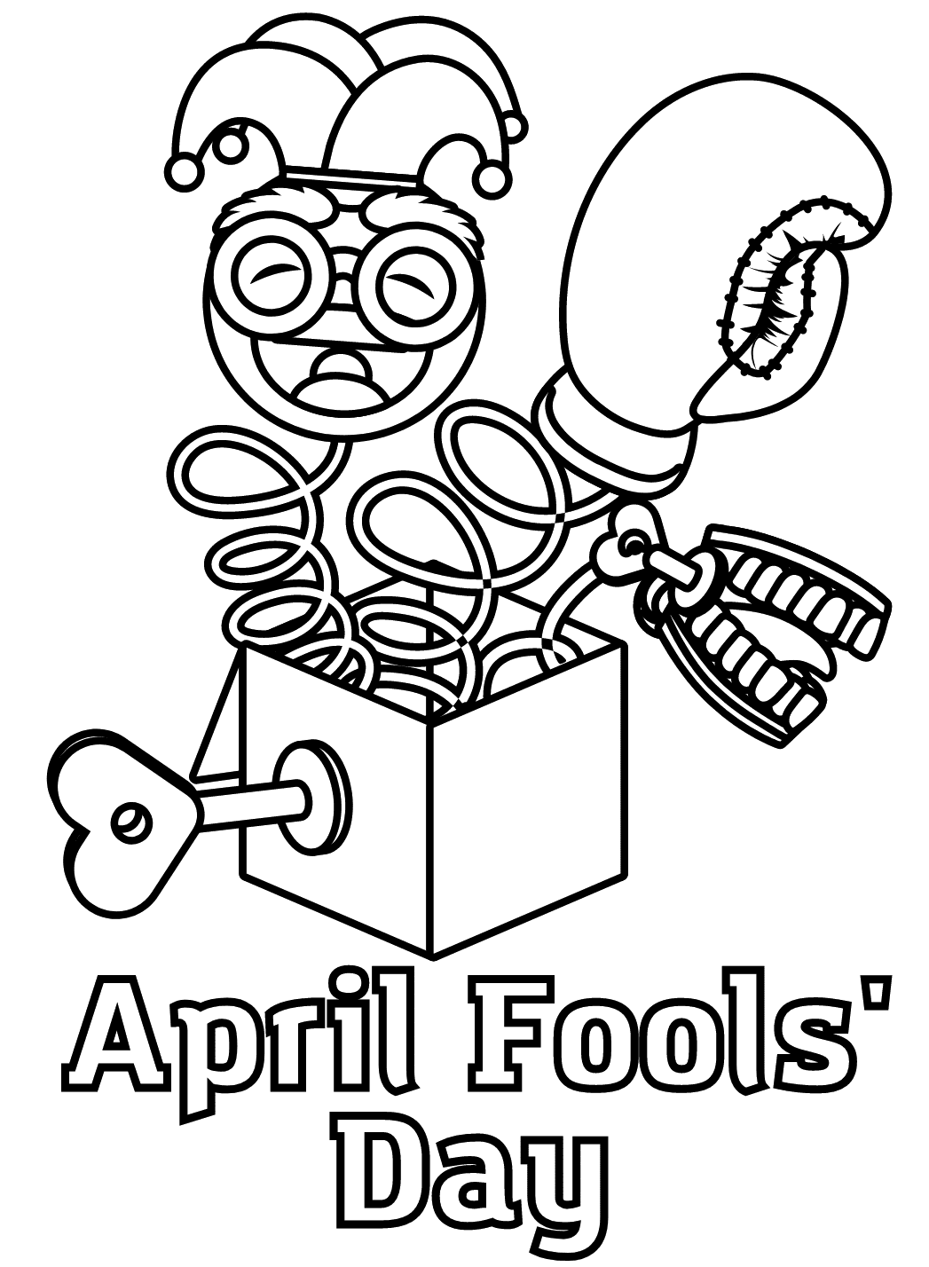 Aprilsnarr Gratis utskrift fargelegging