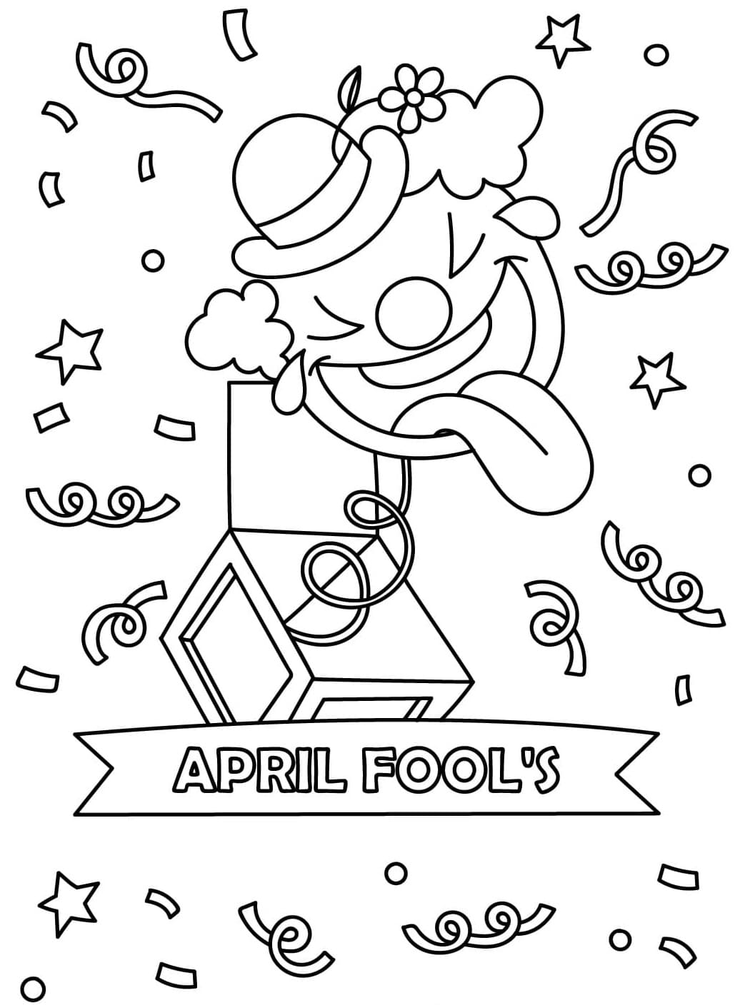 Aprilsnarr til utskrift fargelegging