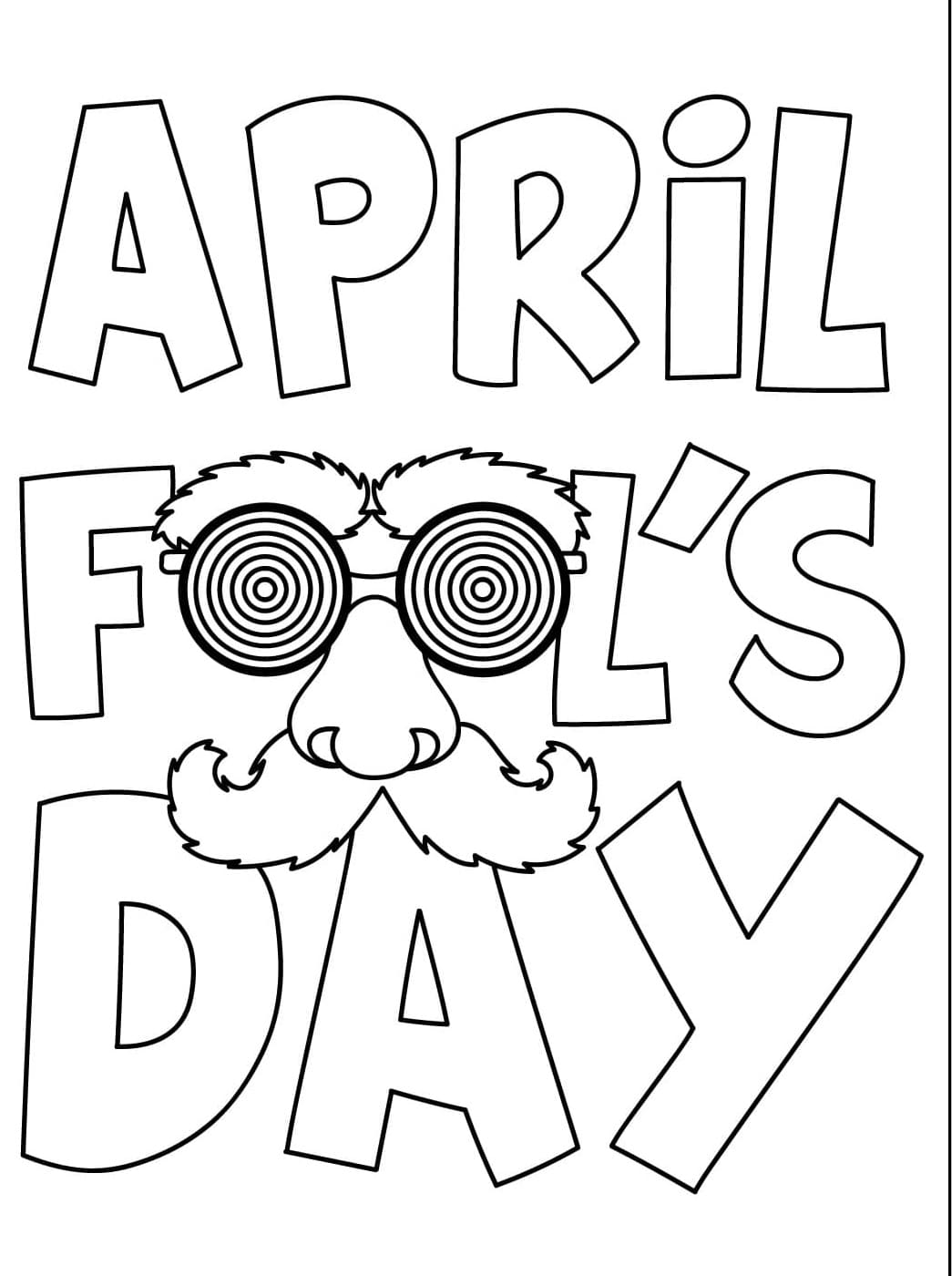 Aprilsnarr-typografi fargelegging
