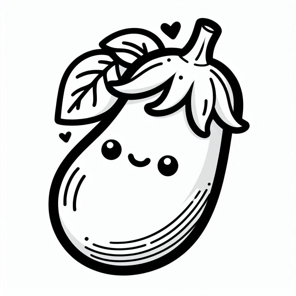 Aubergine veldig søt fargelegging