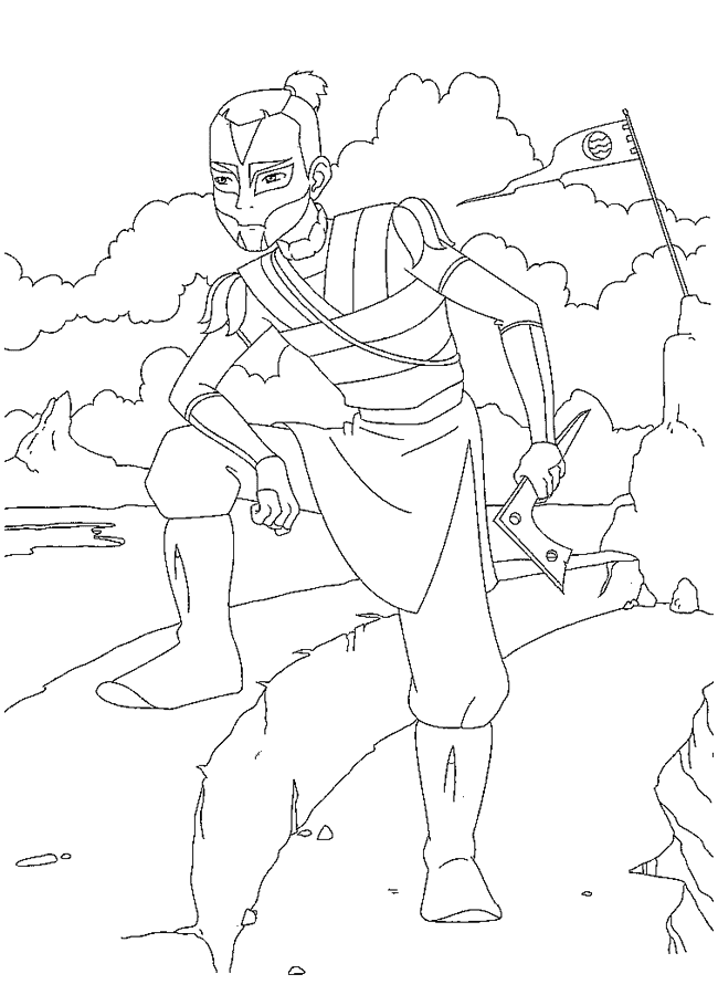 Avatar Sokka fargelegging