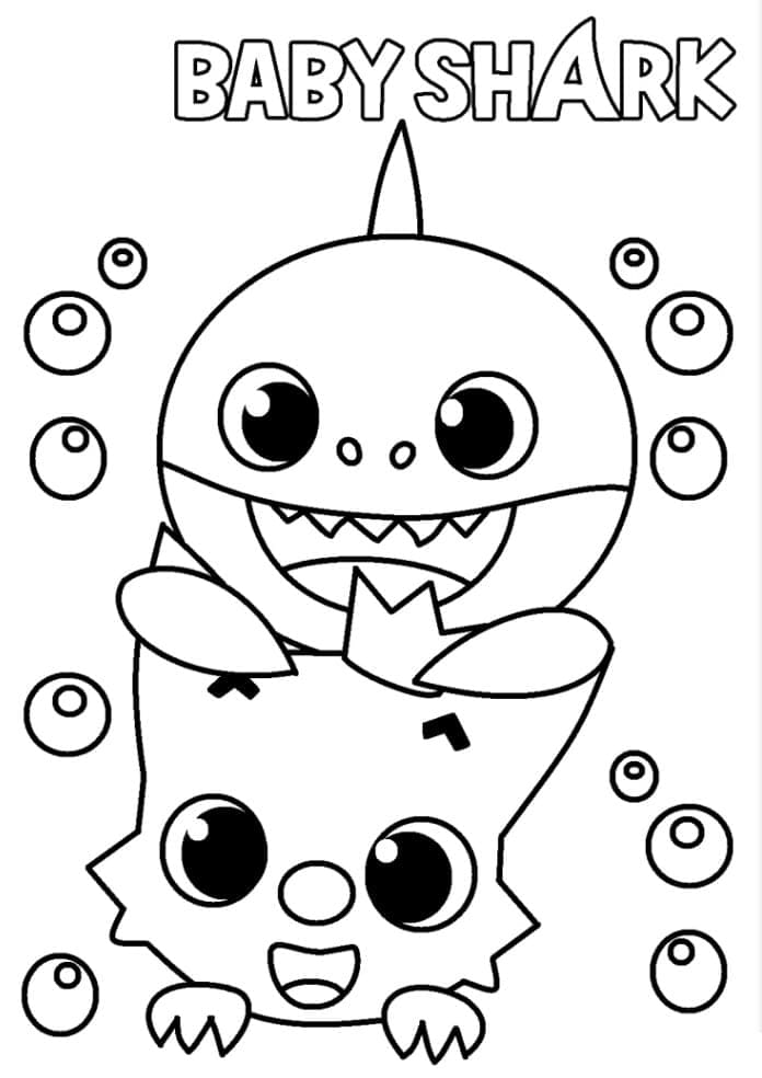 Baby Shark og Pinkfong fargelegging