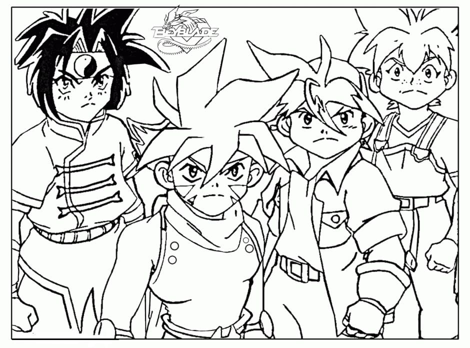 Beyblade-figurer fargelegging