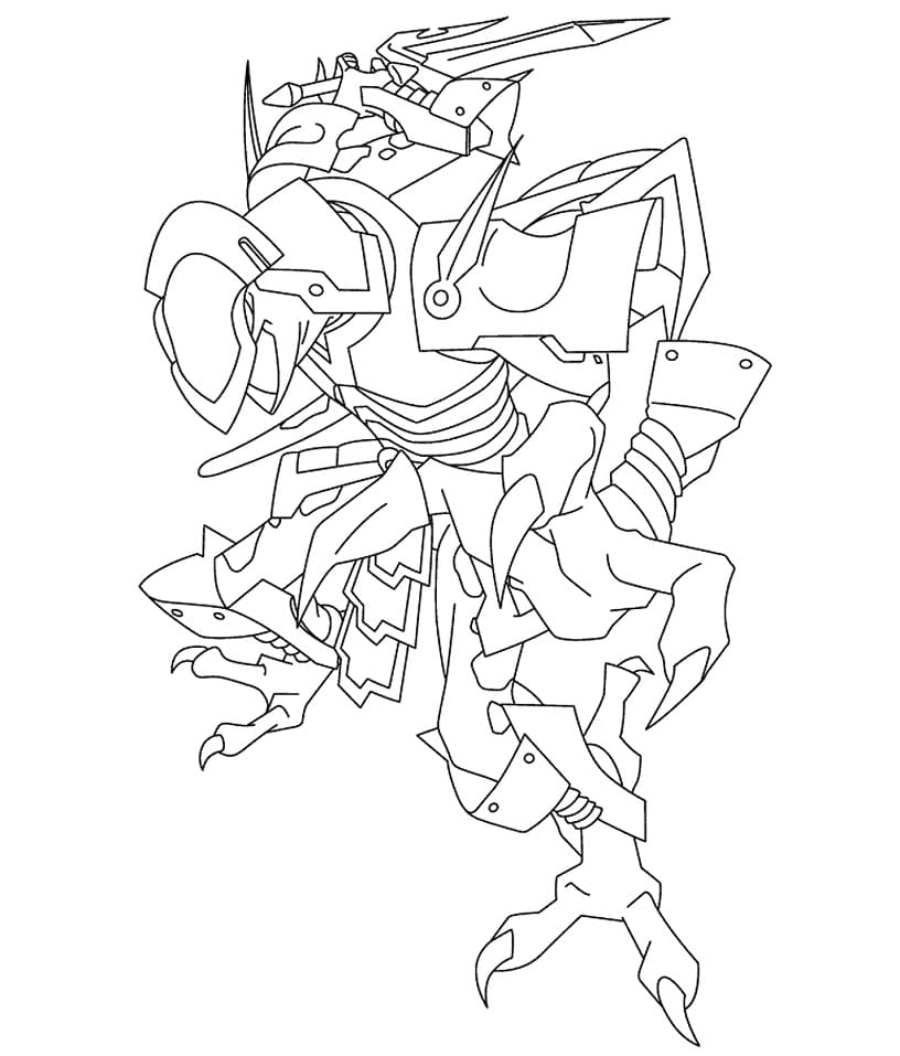 Beyblade Salamander fargelegging