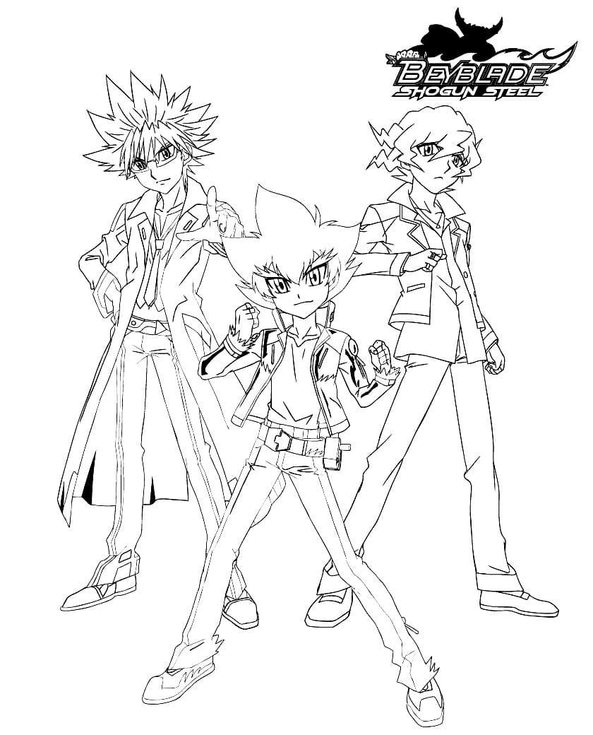 Beyblade Shogun Steel-figurer fargelegging