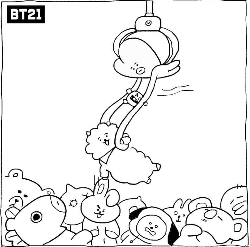 BT21 For barn fargelegging