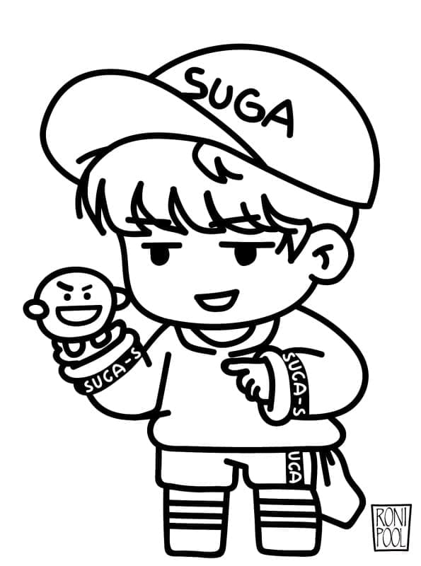 BT21 Suga fargelegging