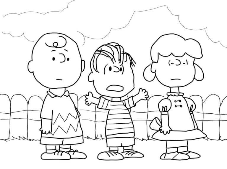 Charlie, Linus og Lucy fargelegging