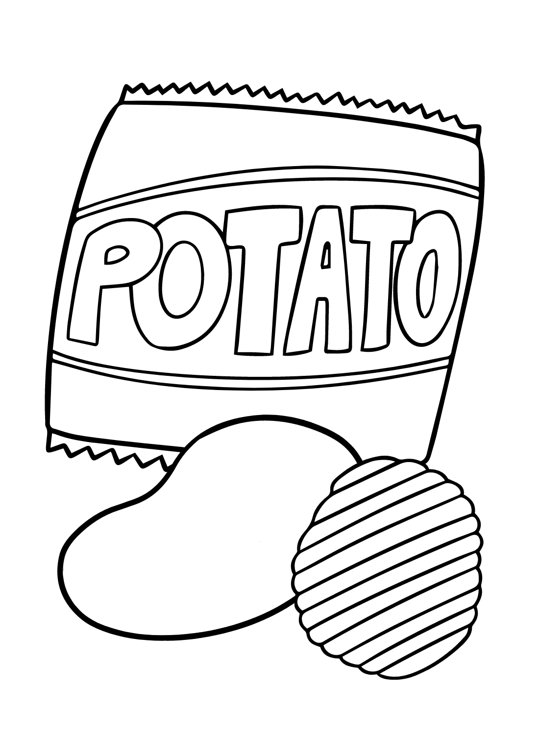 Chips og potet fargelegging