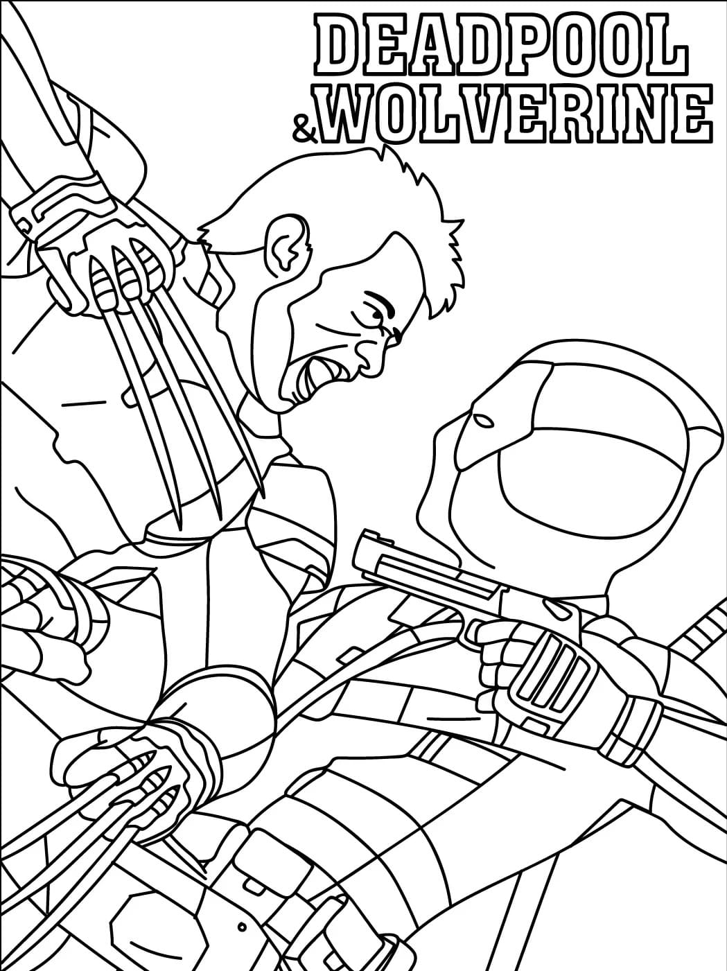 Deadpool & Wolverine-plakat fargelegging