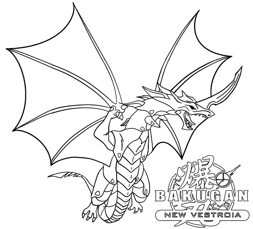 Drago Fra Bakugan fargelegging