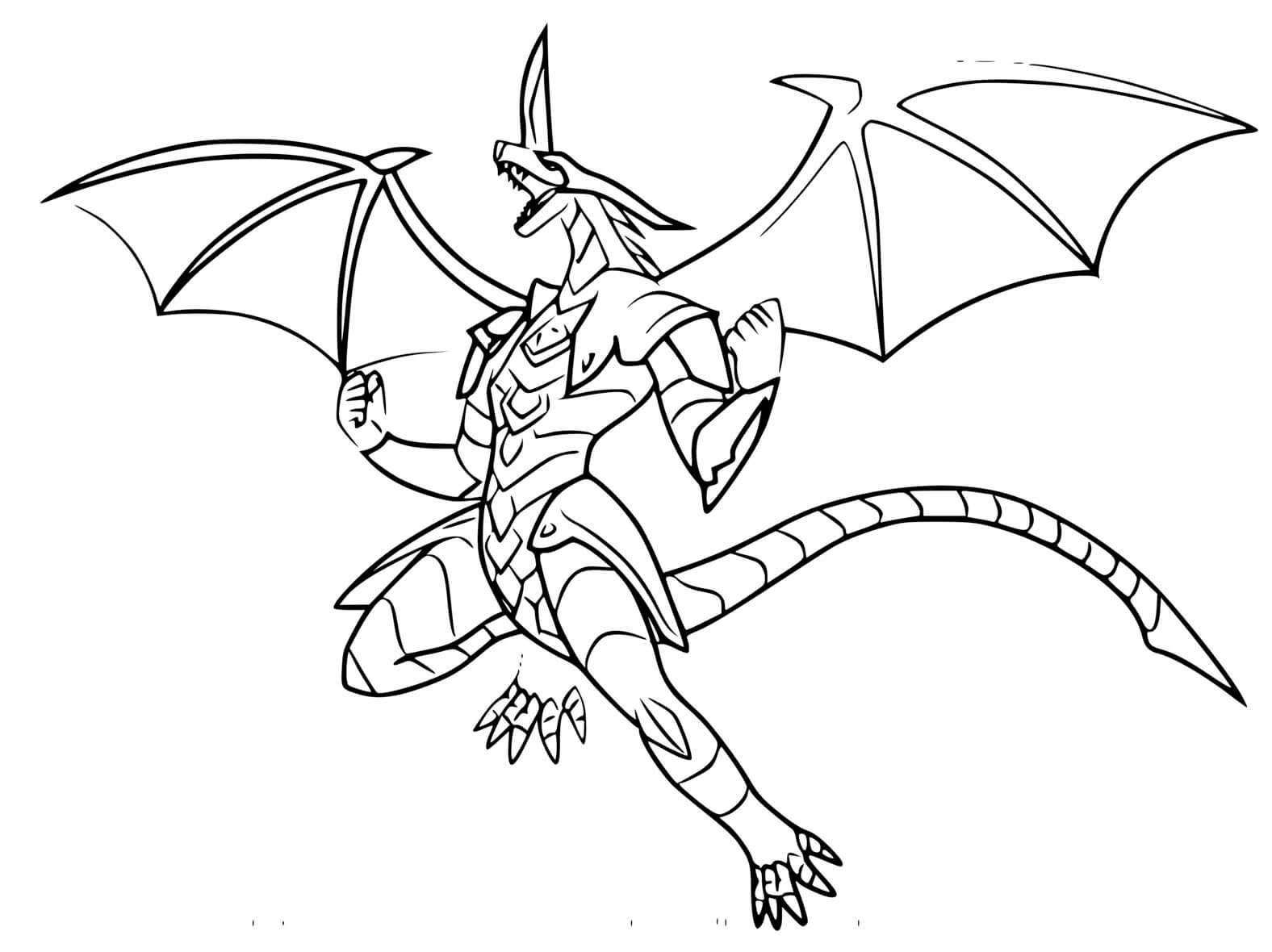 Drago-lederen av Bakugan fargelegging