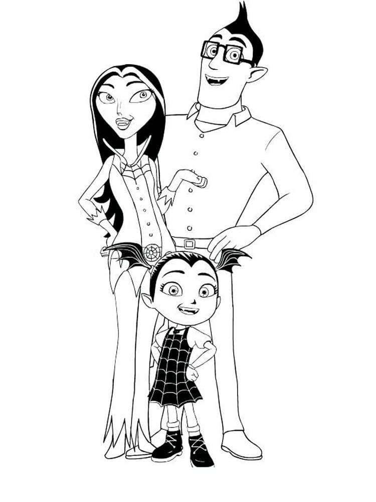 En fantastisk Vampirina familie fargelegging