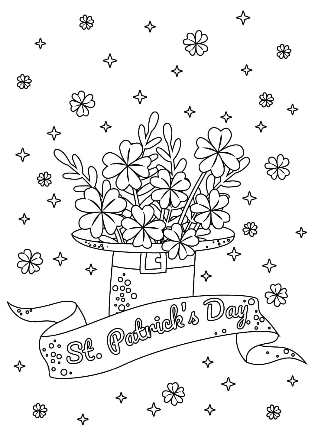 Enkel St. Patricks dag fargelegging