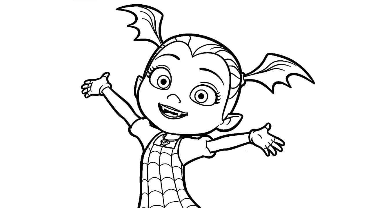 Fanged Vampirina nyter livet fargelegging