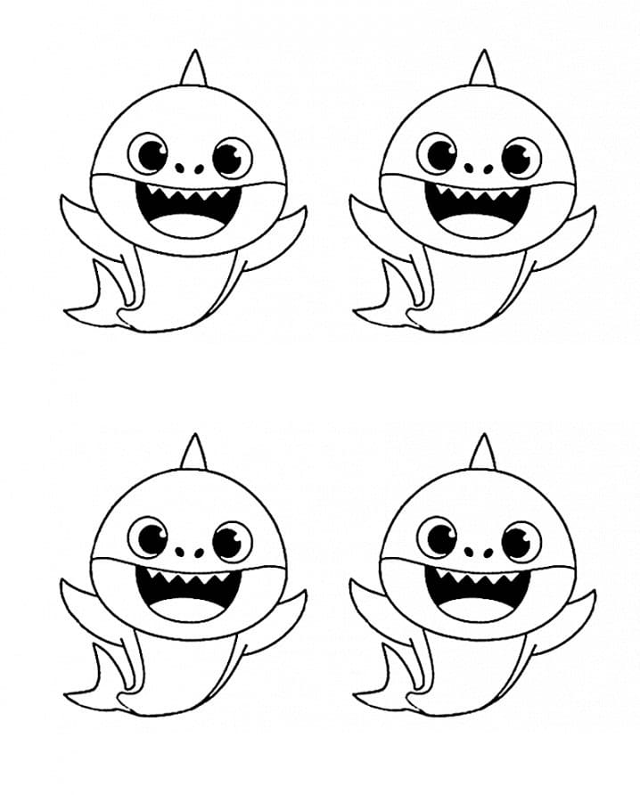 Fire Baby Shark fargelegging