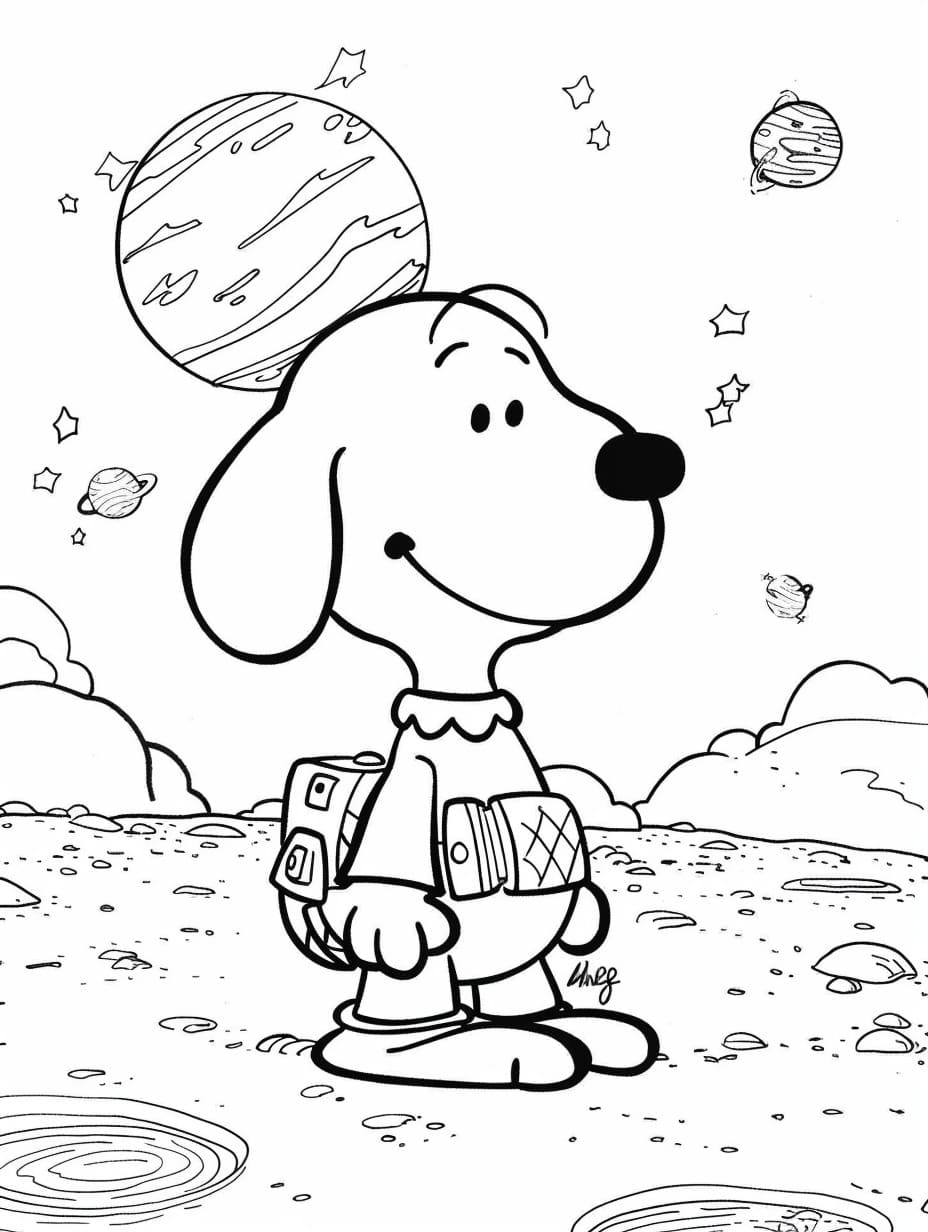 Gammeldags Snoopy fargelegging