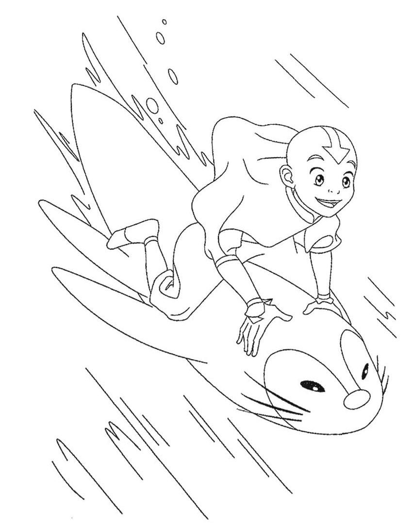 Gledelig Aang fargelegging