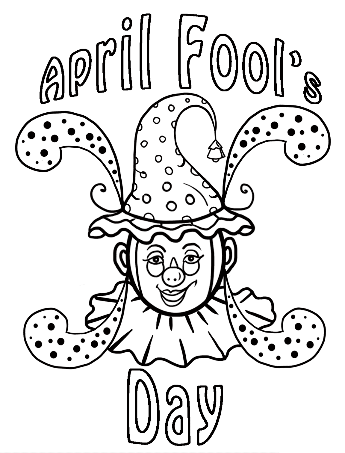 Gratis aprilsnarr for barn fargelegging