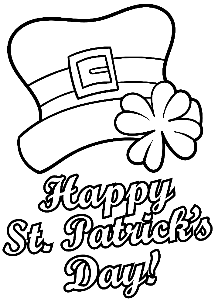 Gratis ark til St. Patricks dag fargelegging