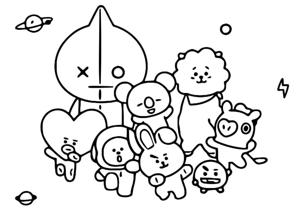 Gratis BT21 fargelegging