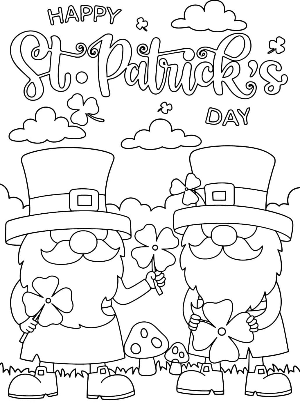 Gratis Gratulerer med St. Patricks Dag fargelegging
