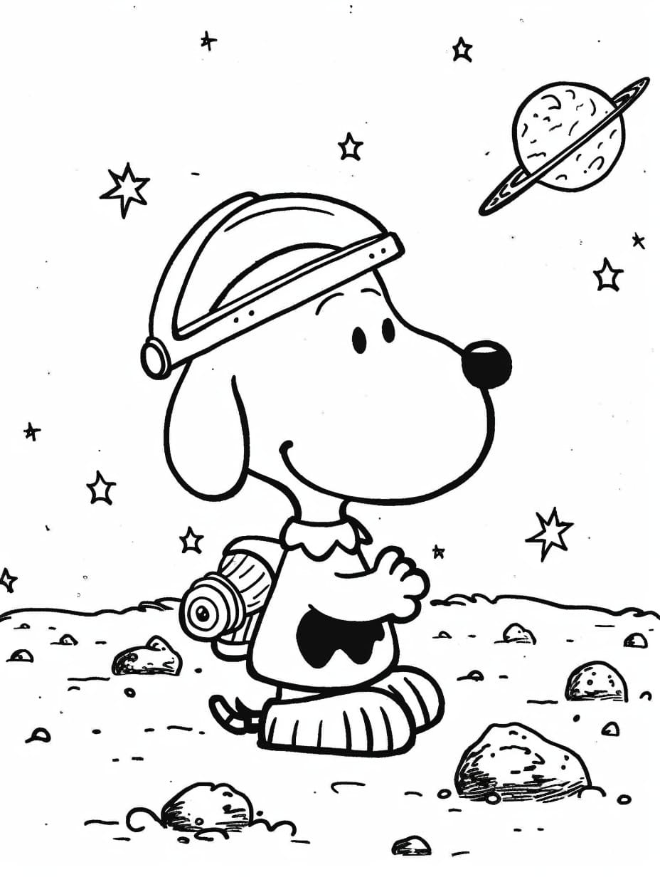 Gratis Snoopy-tre fargelegging