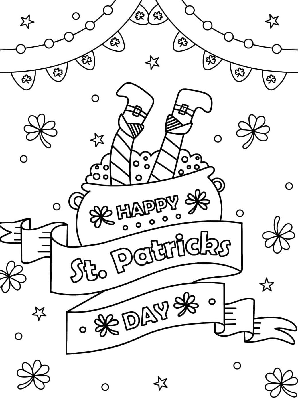 Gratis St. Patricks dag for barn fargelegging