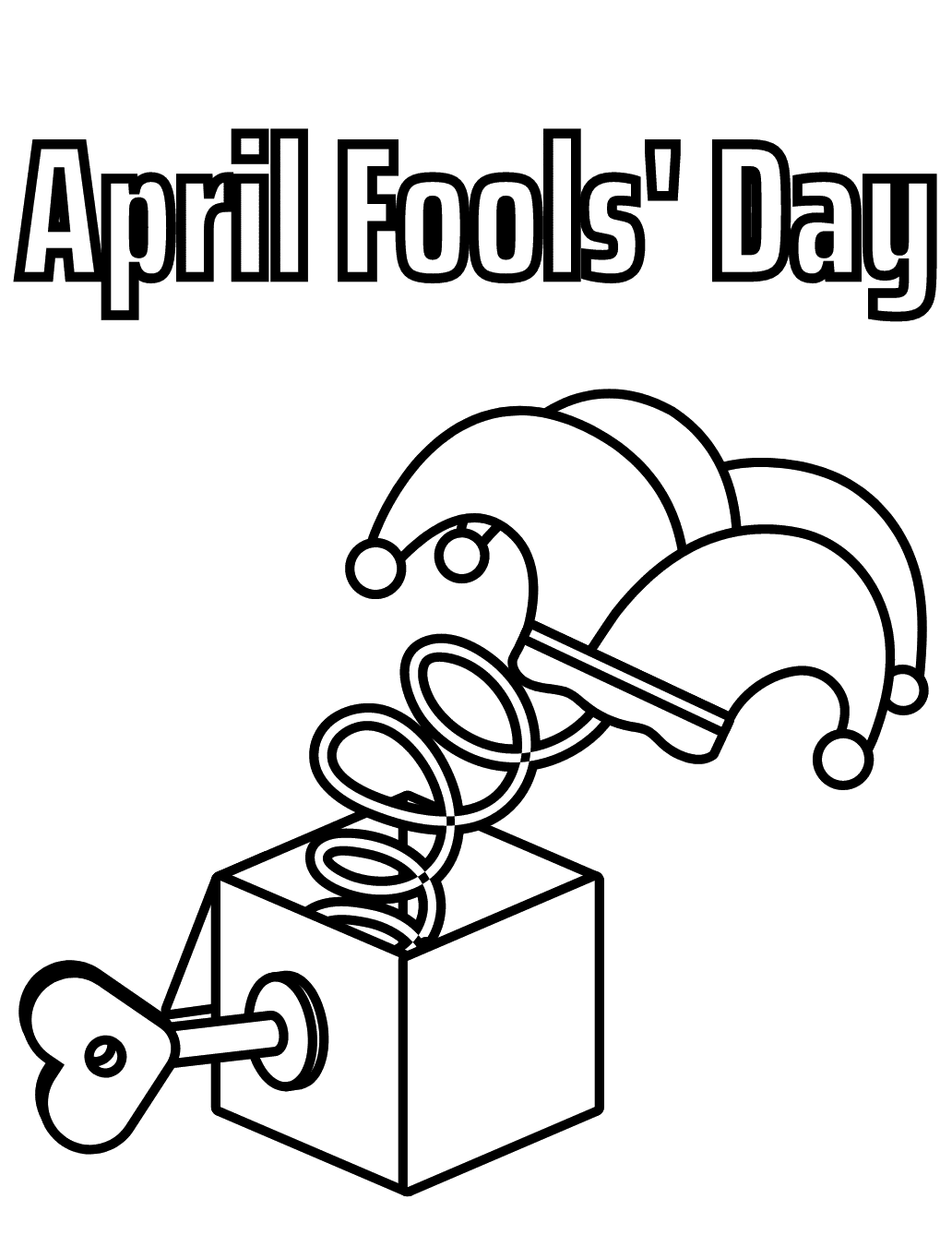 Gratis utskrift av aprilsnarr fargelegging
