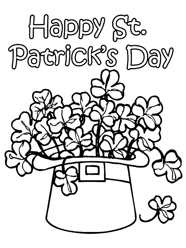 Gratis utskrift av St. Patricks dag fargelegging