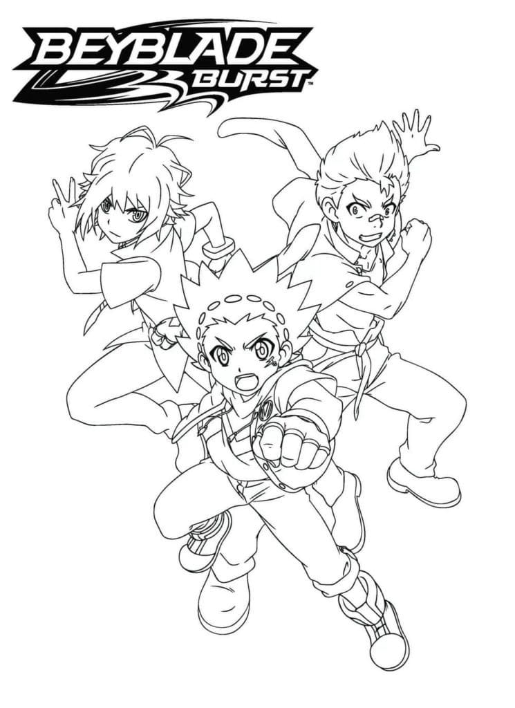 Gratis utskrivbar Beyblade Burst fargelegging