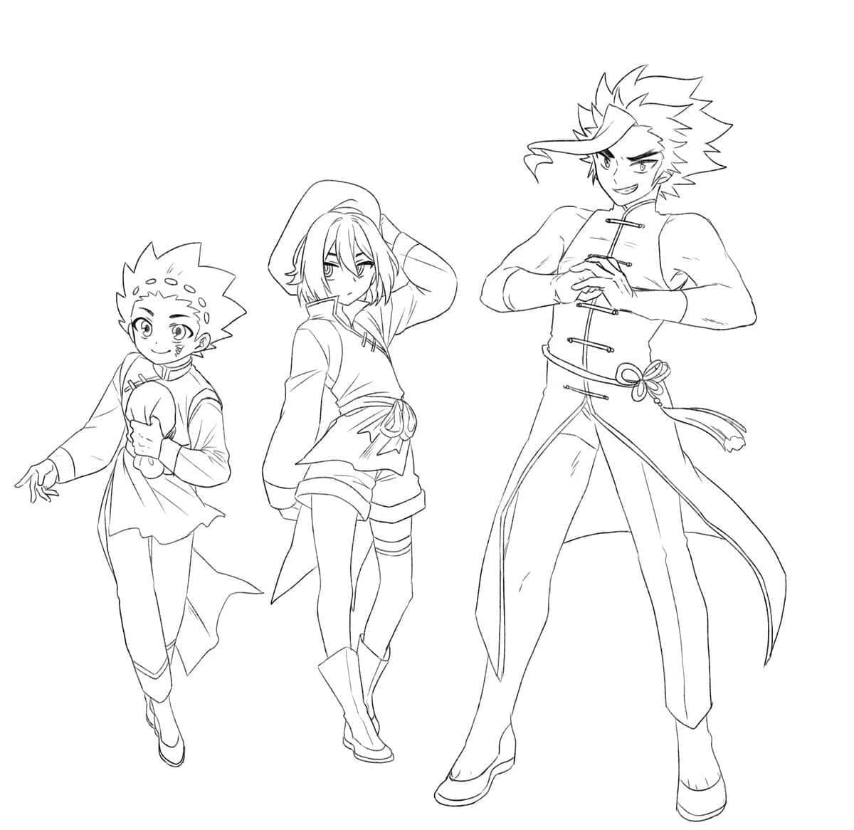 Gratis utskrivbar Beyblade fargelegging
