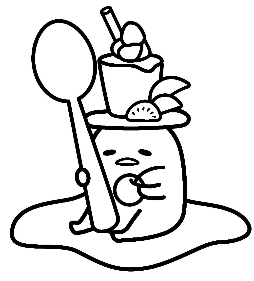Gratis utskrivbar Gudetama fargelegging