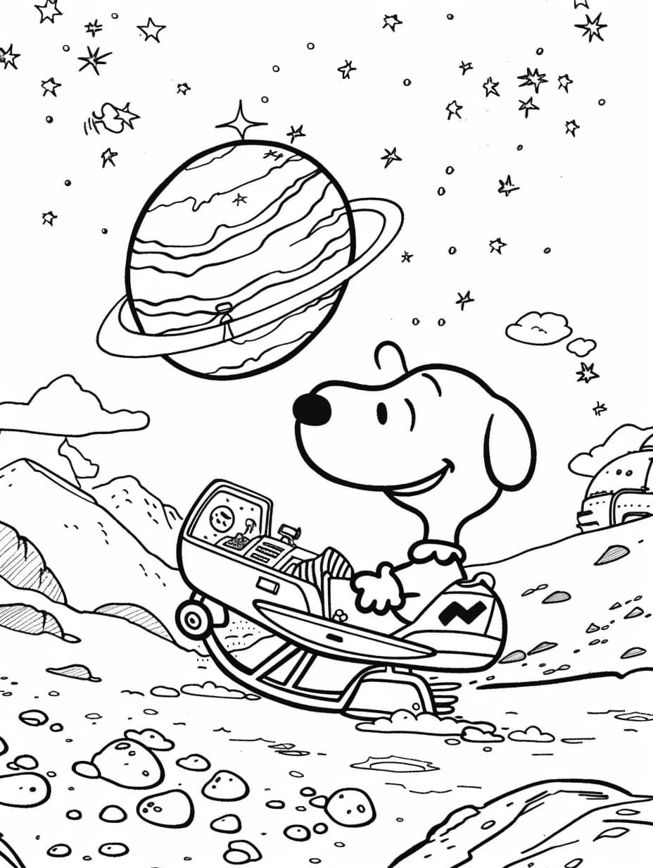 Gratis utskrivbar Snoopy fargelegging