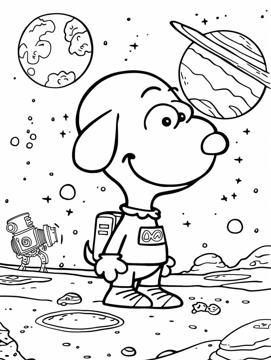 Gratis utskrivbar Snoopy for barn fargelegging