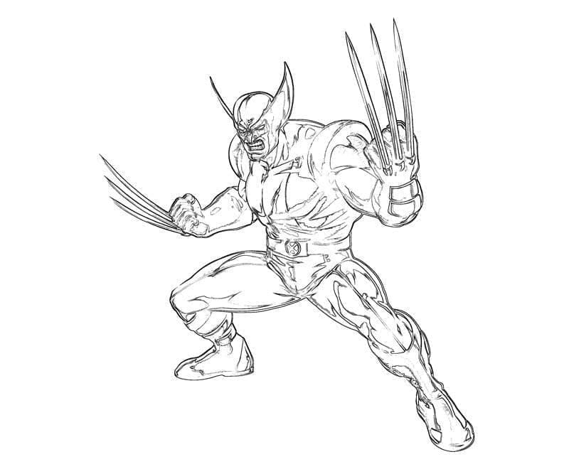 Gratis utskrivbar Wolverine fargelegging