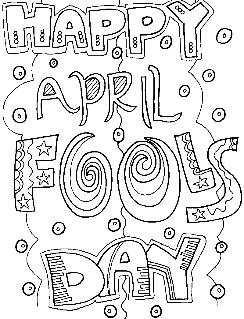 Gratulerer med aprilsnarr-dagen fargelegging