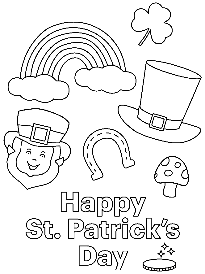 Gratulerer med St. Patricks dag fargelegging
