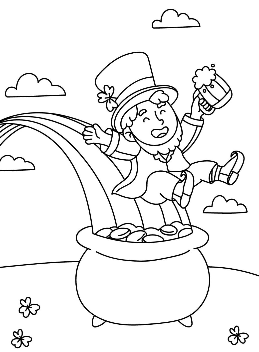 Gratulerer med St. Patricks dag gratis fargelegging