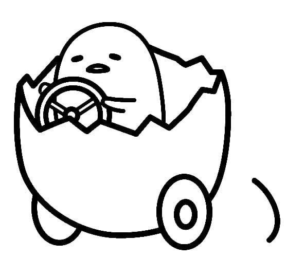Gudetama kjører fargelegging