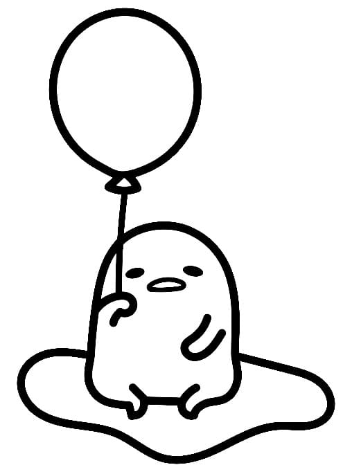 Gudetama og ballong fargelegging